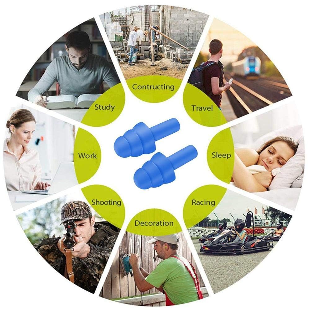 UrbanBasics Soft Silicone Swimming Ear Plugs (Blue) - Pack of 2 Pairs 4