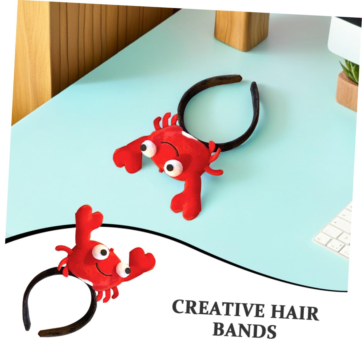 Mobestech 2 pezzi Cerchietti per Capelli Granchio e Aragosta Imbottiti Accessori Decorativi Leggeri e Stabili per Feste e Cosplay