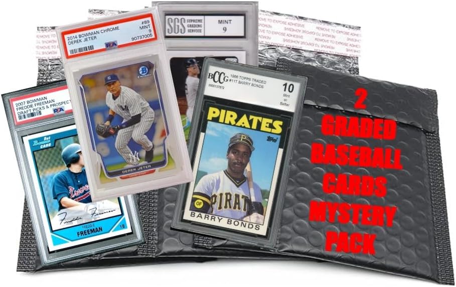 Two (2) Graded Pro Baseball Cards Mystery Pack