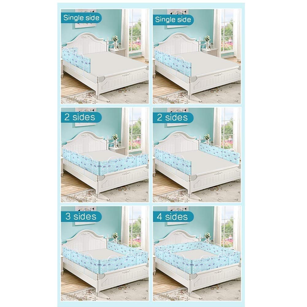Barriera Letto, per Neonati e Bambini Piccoli - Paraurti in Schiuma per Lettino per Bambini, Dimensioni 50 cm/60 cm, Confezione da 1 (Colore: Rosa, Dimensioni: 50 cm)