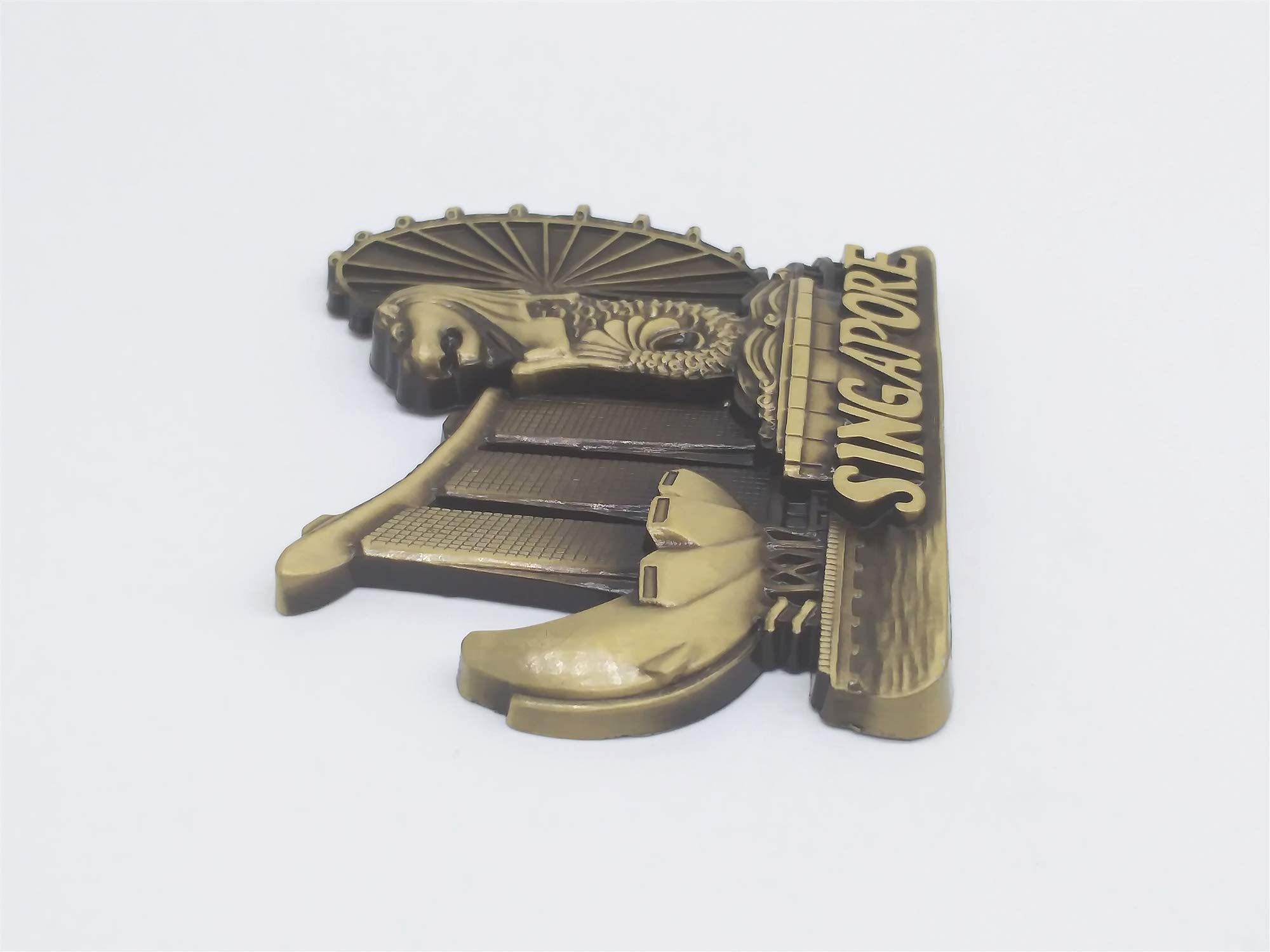 Magnete Frigorifero 3D Singapore - In Metallo, 7.5x6.5 Cm | Souvenir O Decorazione Per Casa - Foto 4