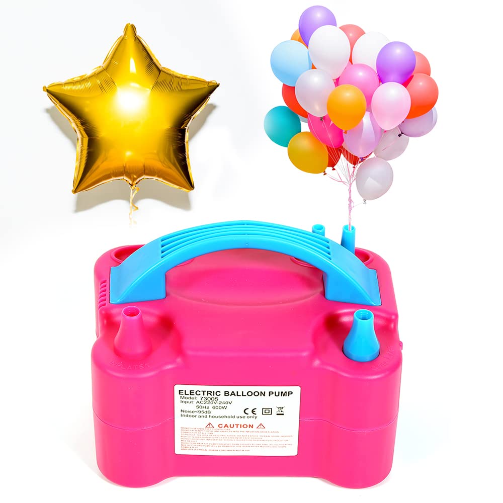 Bomba de globos eléctrica – Inflador de globos – Inflador de globos eléctrico con doble boquilla para globos de látex, 2 modos de funcionamiento, para globos de boda, cumpleaños y fiesta