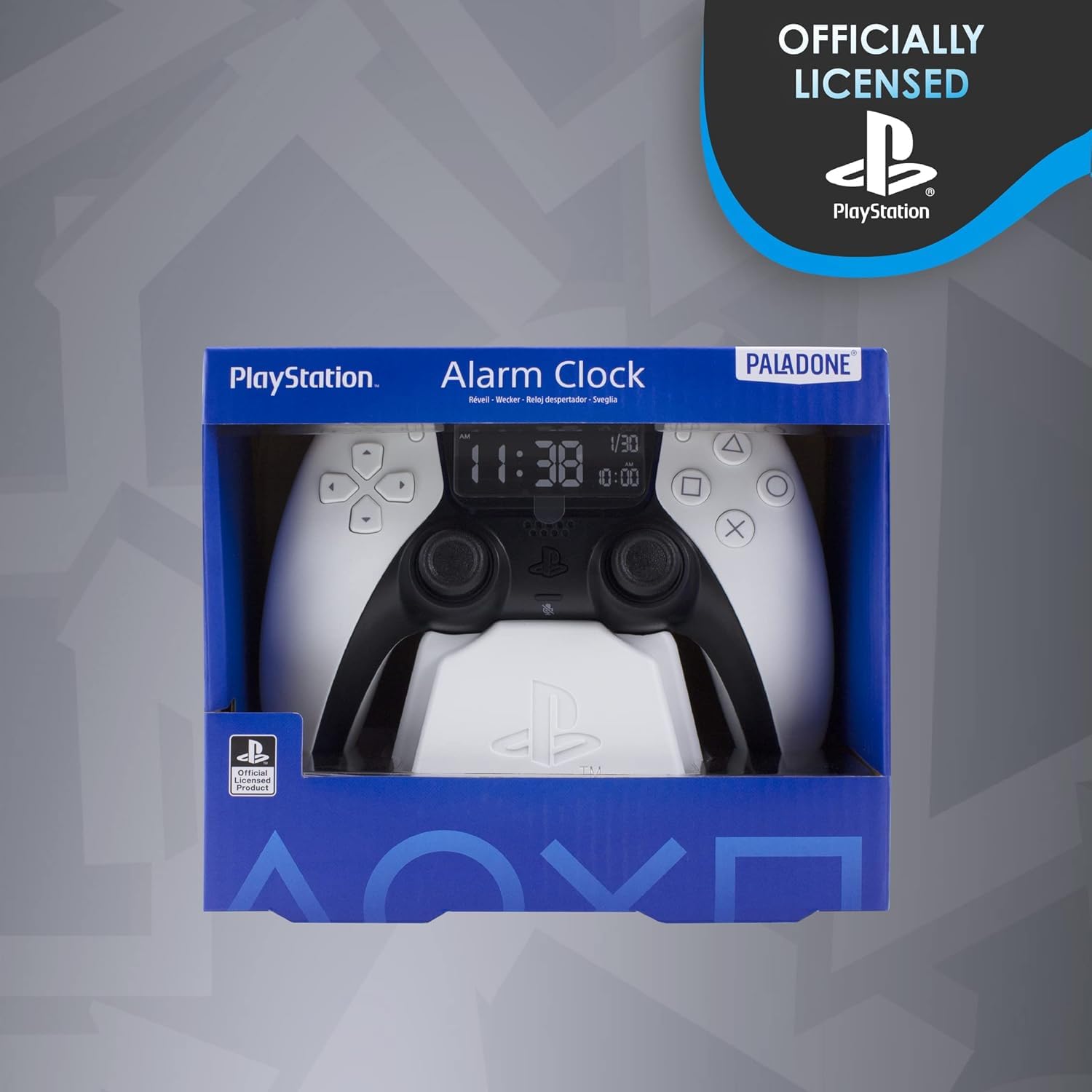 Paladone PlayStation Réveil Manette PS5 Blanc, Produit sous Licence Officielle