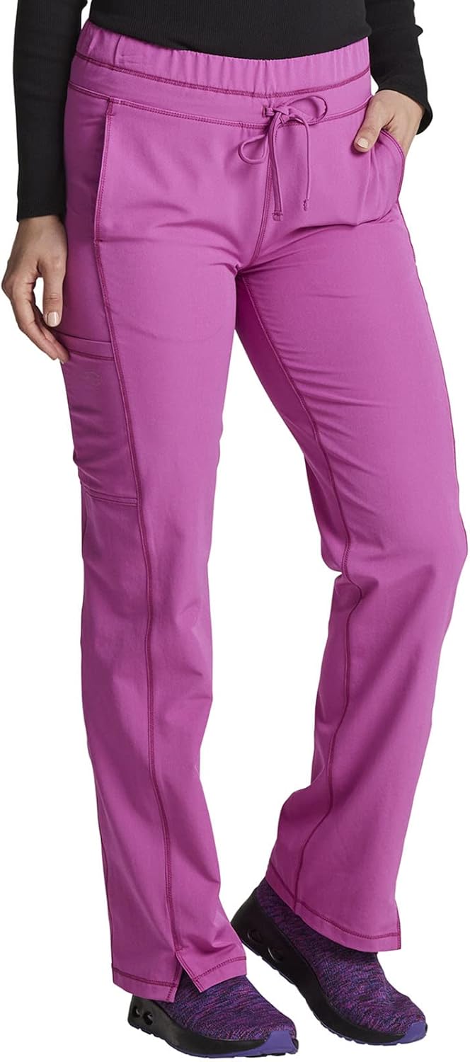 Miniatura 7 de Dickies - Pantalones Dynamix de uniforme médico para mujer, tiro medio, pierna recta, con cordón ajustable, DK130