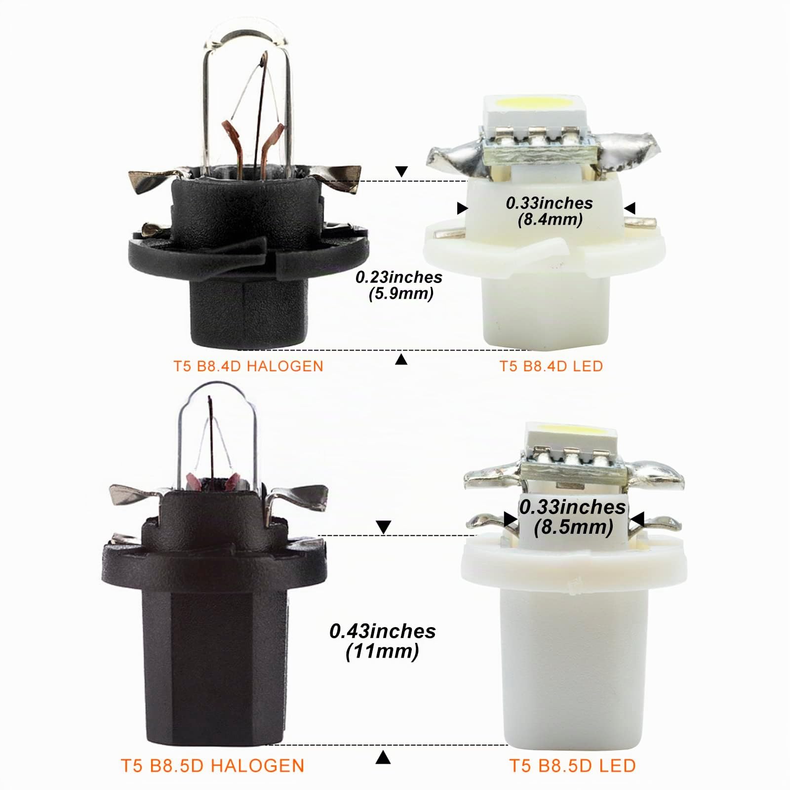 Ampoules LED pour tableau de bord O-pel Astra G H, O-pel Vectra B C, O-pel Corsa B C Compteur de vitesse Tachymètre Clock Affichage LCD Illumination Dash Lights (Blanc)