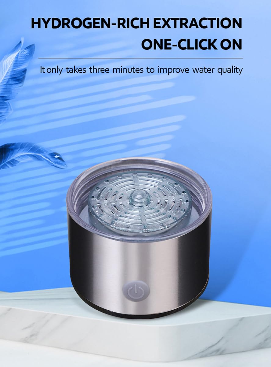 DOCIM Bottiglia Portatile del generatore di Acqua di idrogeno, Macchina Ricaricabile dello ionizzatore dell'Acqua della Tazza di Vetro dell'Acqua di idrogeno,Rosso