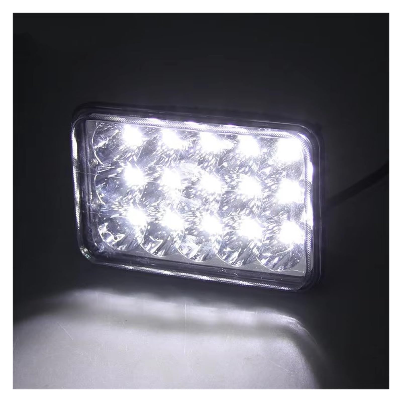 Phare Avant Moto Phare LED Carré 4x6 Pouces Feux Route Croisement pour Motos XR250 XR400 XR650 pour Suzuki pour DRZ LED Phares Avant