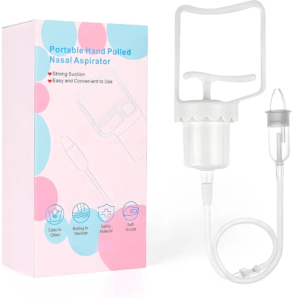 Aspirador Nasal Para Bebês, Bomba Manual Potente Para Sucção Nasal, Aspirador Nasal Para Bebês Com Ponta Nasal De Silicone Macia Para Alívio Rápido E Eficaz Da Congestão Nasal Em Bebês.