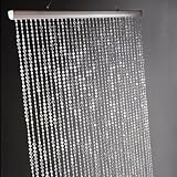 Dpnamron 3 ft x 6 ft Iridescent Faux Crystal Beaded Curtain - Clear