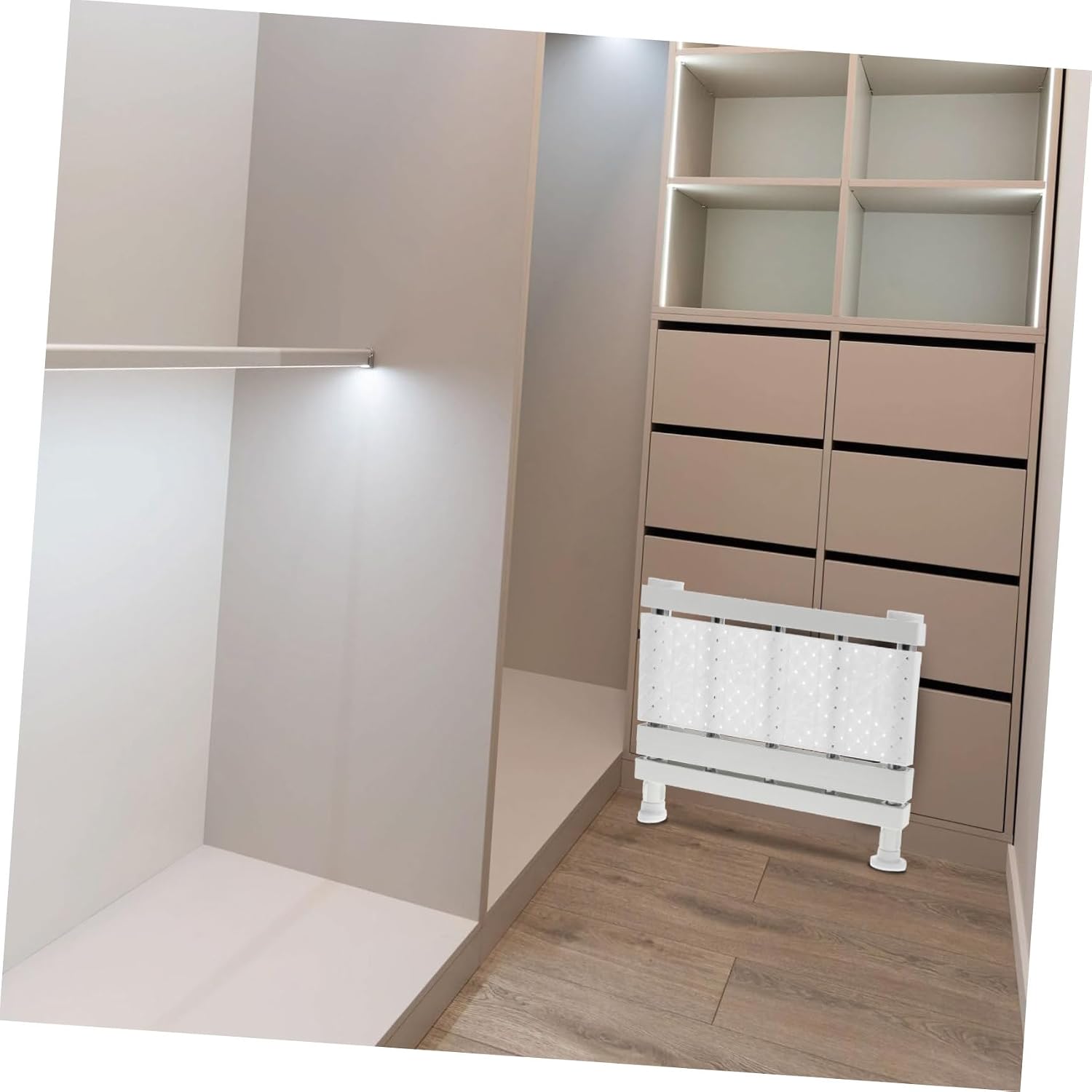 KOMBIUDA Retractable Storage Rack Shelf for Closet Organizer with Sturdy for Efficient Space Saving Versatile Use Wardrobe Bathroom Kitchen