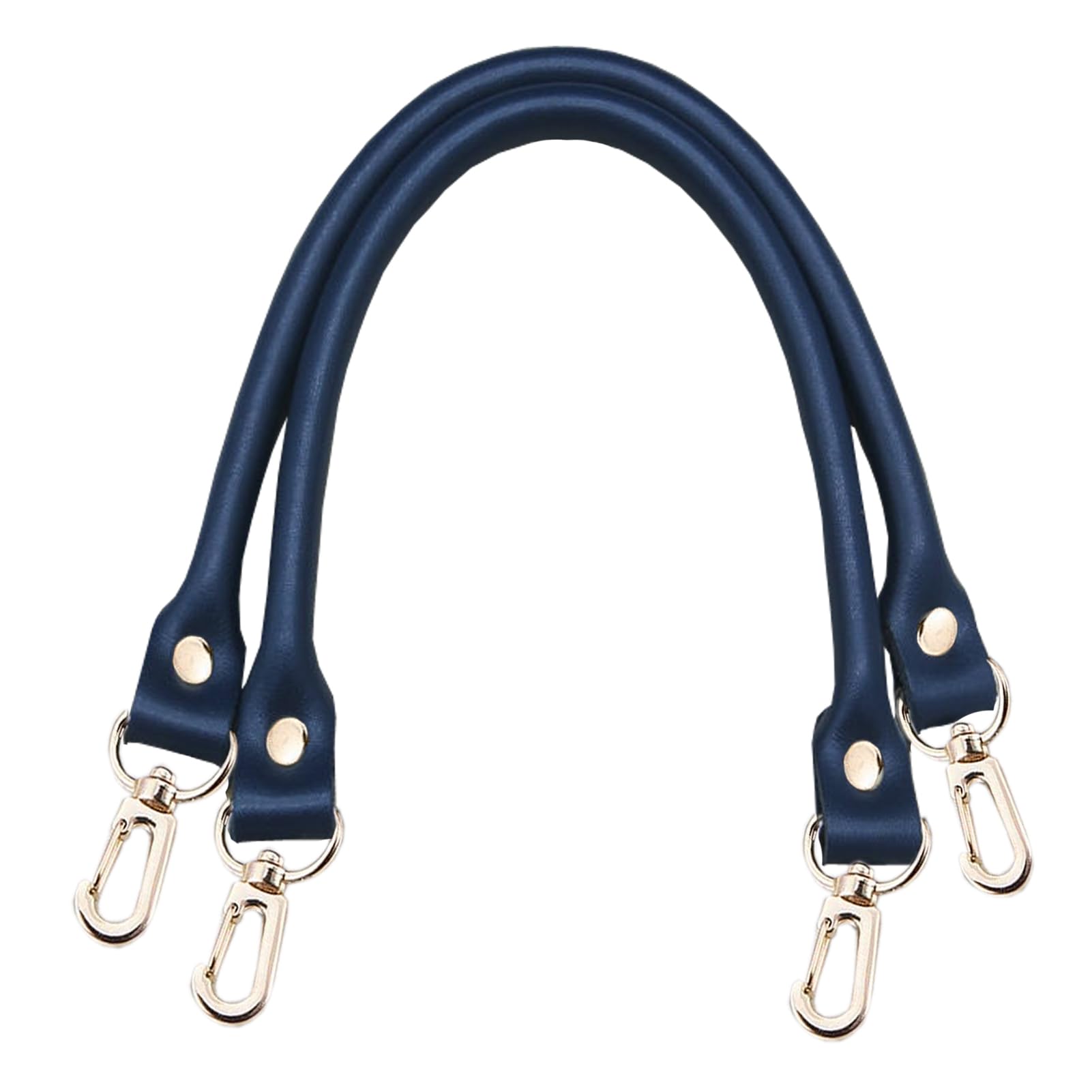 TYYCKJ 2 pcs Blue Leather Strap Purse Strap Replacement, Cowhide Leather Handles