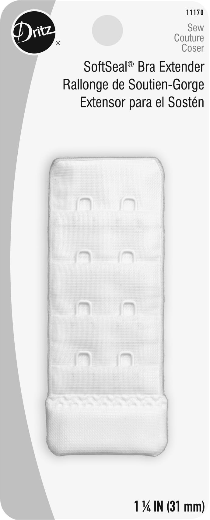 DritzDritz SoftSeal, White Bra Extender, 1-1/4" (3.1 cm)
