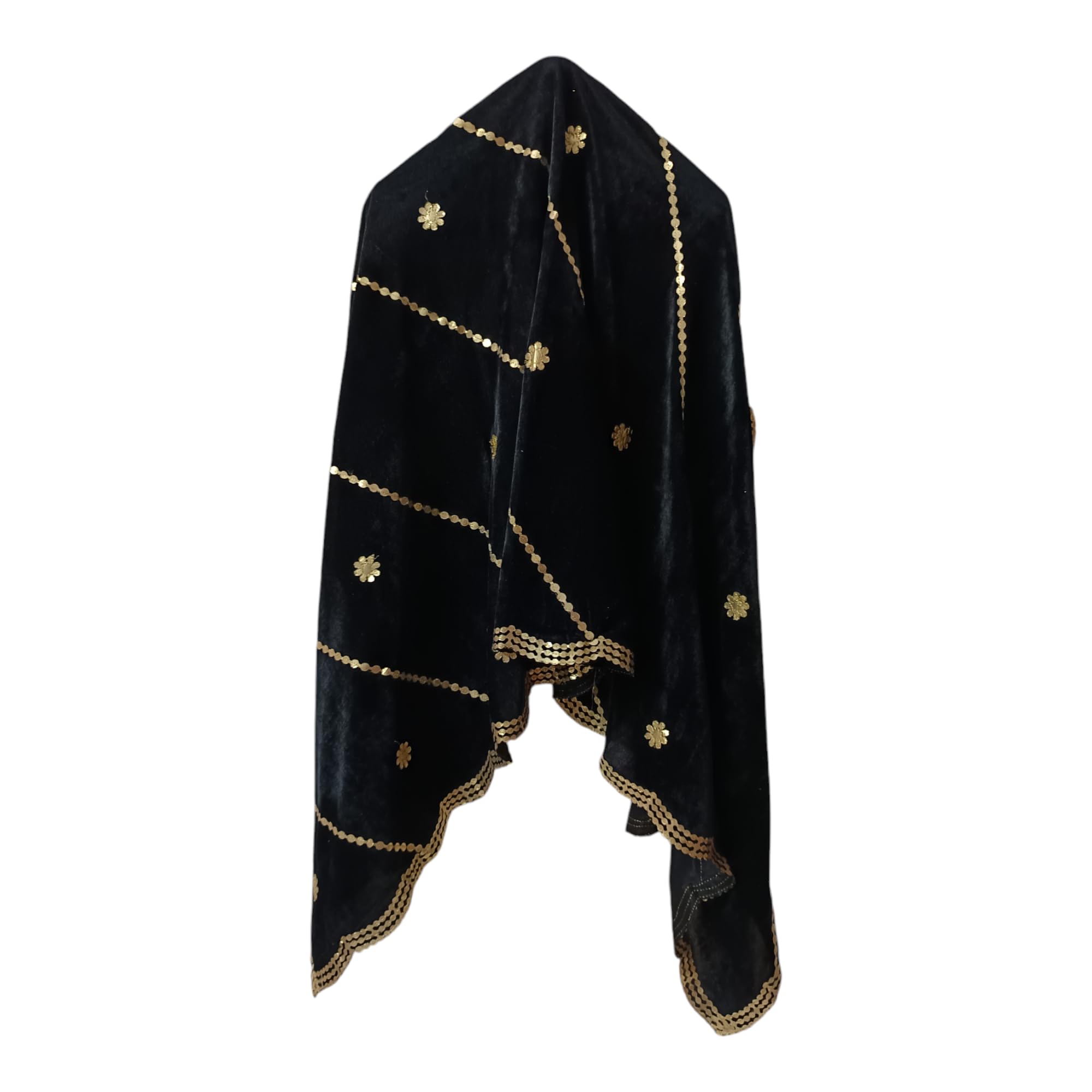 Velvet heavy gota patti cut work emboidery party wears dupatta for girls and womans size 2.25meter pack of 1p-image-17