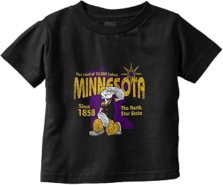 Popeye Minnesota State MN Cartoon Toddler Baby Graphic T Shirt Black