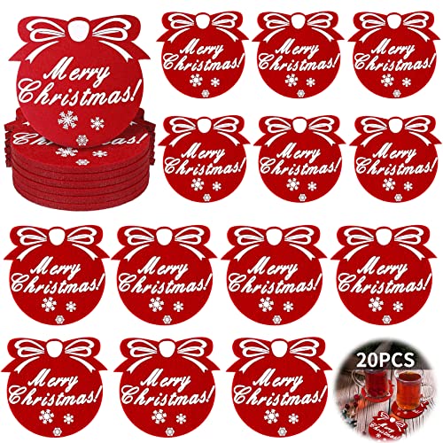 Sottobicchieri Assorbenti Sottobicchieri Natale In Feltro | Set Con Portasottobicchieri A Forma Di Alce | Per Bevande Calde E Fredde, Decorazione Festiva Decorazione Natalizia Casa