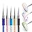 Nail Art Brushes, 5Pcs Nail Design Brushes with Nail Liner Brush and Fine Nail Art Pen for Salon at Home DIY Manicure (5/7/9/11/20mm)