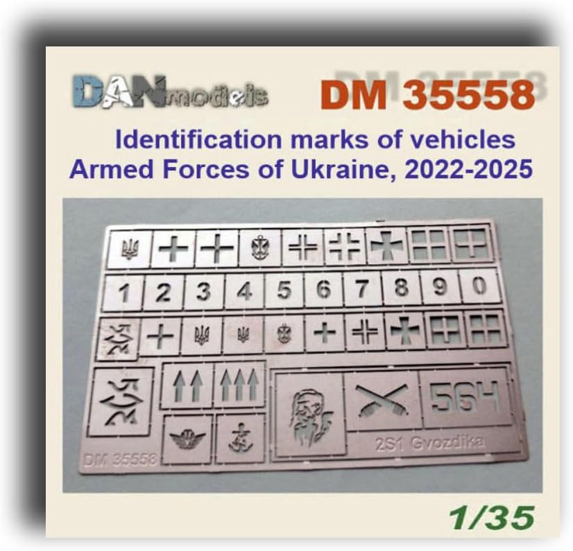 Dan Models 35558 1/35 Identification Marks of Vehicles Armed Forces of Ukraine, 2022-2025