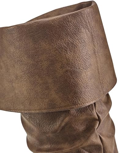 Miniatura 5 de DUNHAO COS Botas góticas medievales para hombre y mujer, estilo renacentista, a media pantorrilla, botas de jazz planas, botas renacentistas