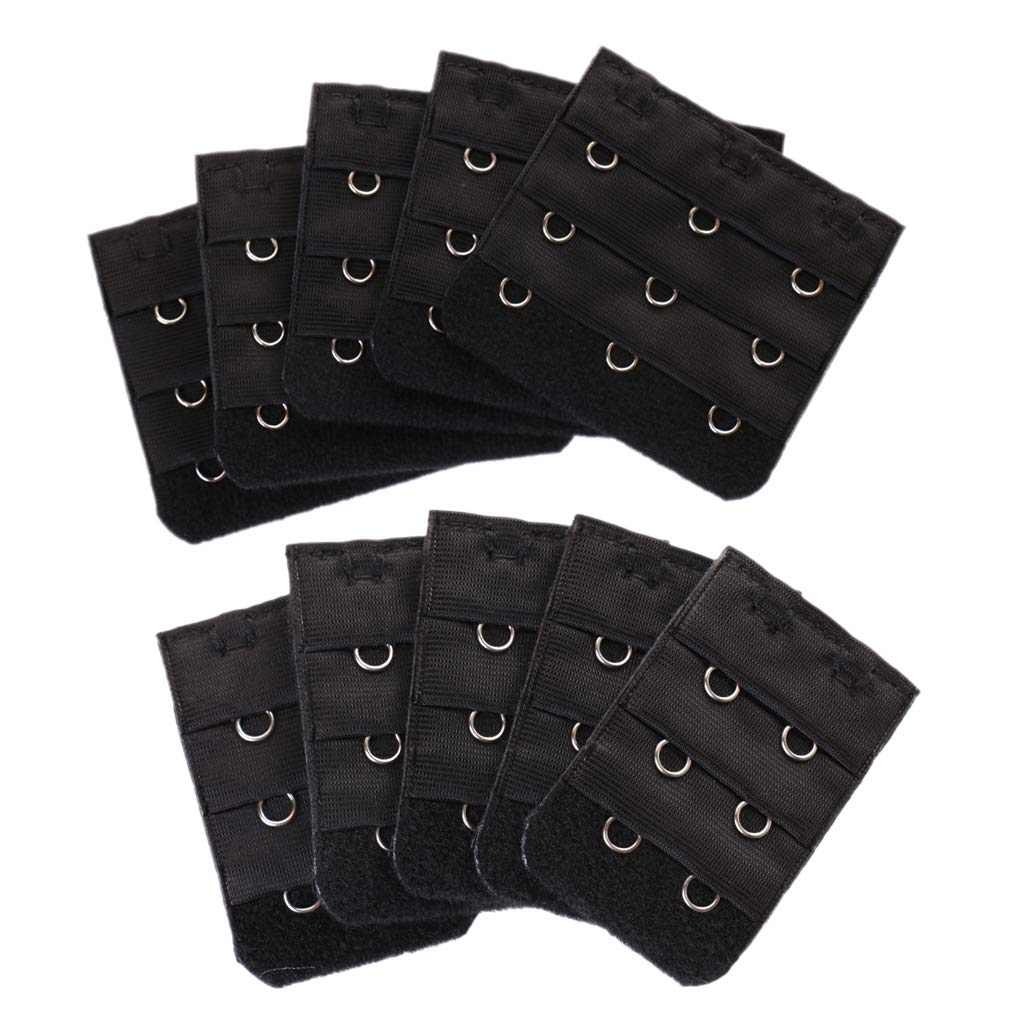 10 Pieces Elastic Bra Strap Extension Bra Extenders Black | Clothing, Shoes & Accessories | Womens Clothing | Intimates & Sleep | Bras & Bra Sets-image-24