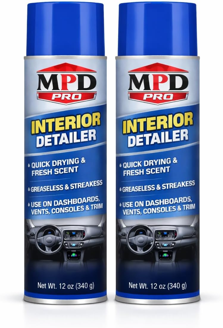 MPD PRO Car Interior Cleaner Spray – Interior Detailer for Dashboard, Console, Vents & Trim – Streak-Free Automotive Interior Detailing Spray with Matte Finish – Fresh Scent – 12 oz (Pack of 12)