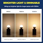 Lightinginside Ampoules lumineuses intelligentes 100W Équivalent, 1350LM 11W WiFi Ampoule intelligente compatible avec Alexa/Google Assistant, A19 E26 Ampoule de lumière à changement de couleur Pas de Hub requis, 2.4GHz WiFi Seulement,ETL Inscrit,4PCS