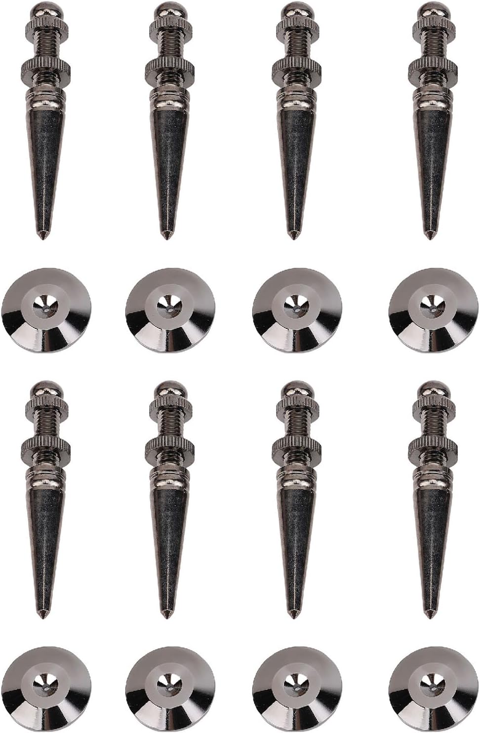 CUIFATI 8pcs Speaker Spikes, Premium Copper Adjustable Isolation Feet with Base Pads, for HiFi Speakers Amplifiers Subwoofers Turntables CD DVD Players