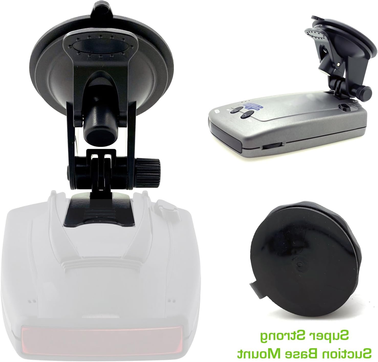 Strong Car Windshield Suction Cup Mount Holder for Escort Passport 9500ix 9500i 8500 8500x50 S55 S75g Solo S2 S3 S4 Beltronics GX65 RX65 Radar Detectors (not for Models no Listed)