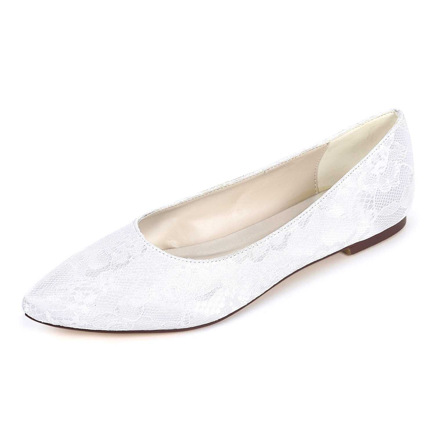 TarfiC Frauen Flache Schuhe, Ballerina Schuhe mit Runder Absatz aus Satin, Waschbare, Weiche, Slip-On-Schuhe für Business Casual Hochzeiten