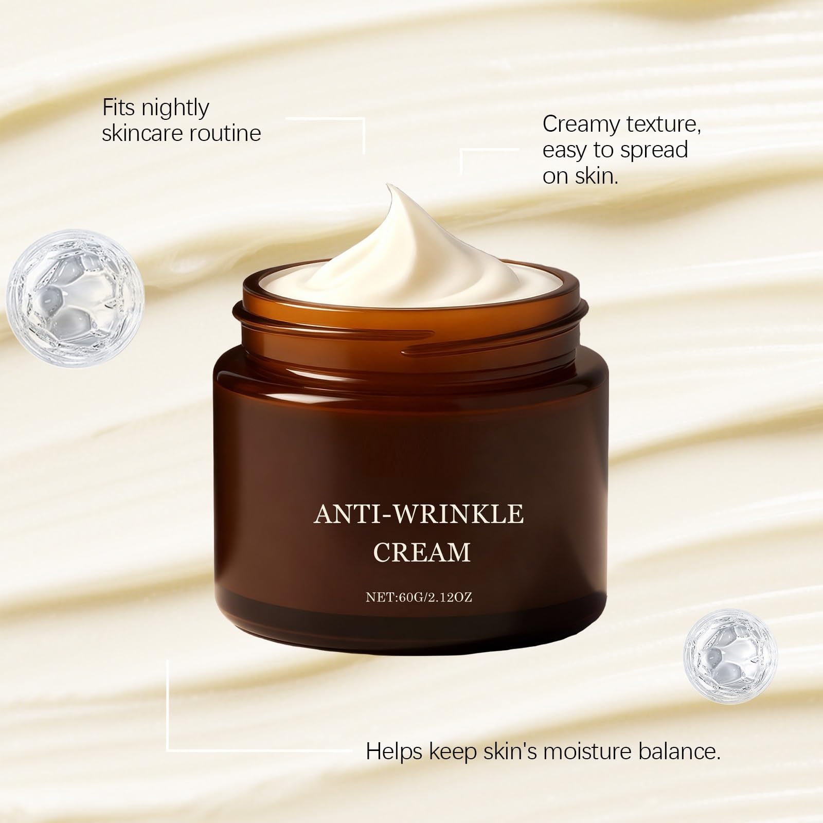 Retinolo Crema Antirughe Retinolo Crema Idratante Retinols Collagene Crema Viso Solido Solleva La Pelle Crema Viso Profonda Idratante Riduce Effettivamente Le Rughe Linee Sottile (8 pezzi)