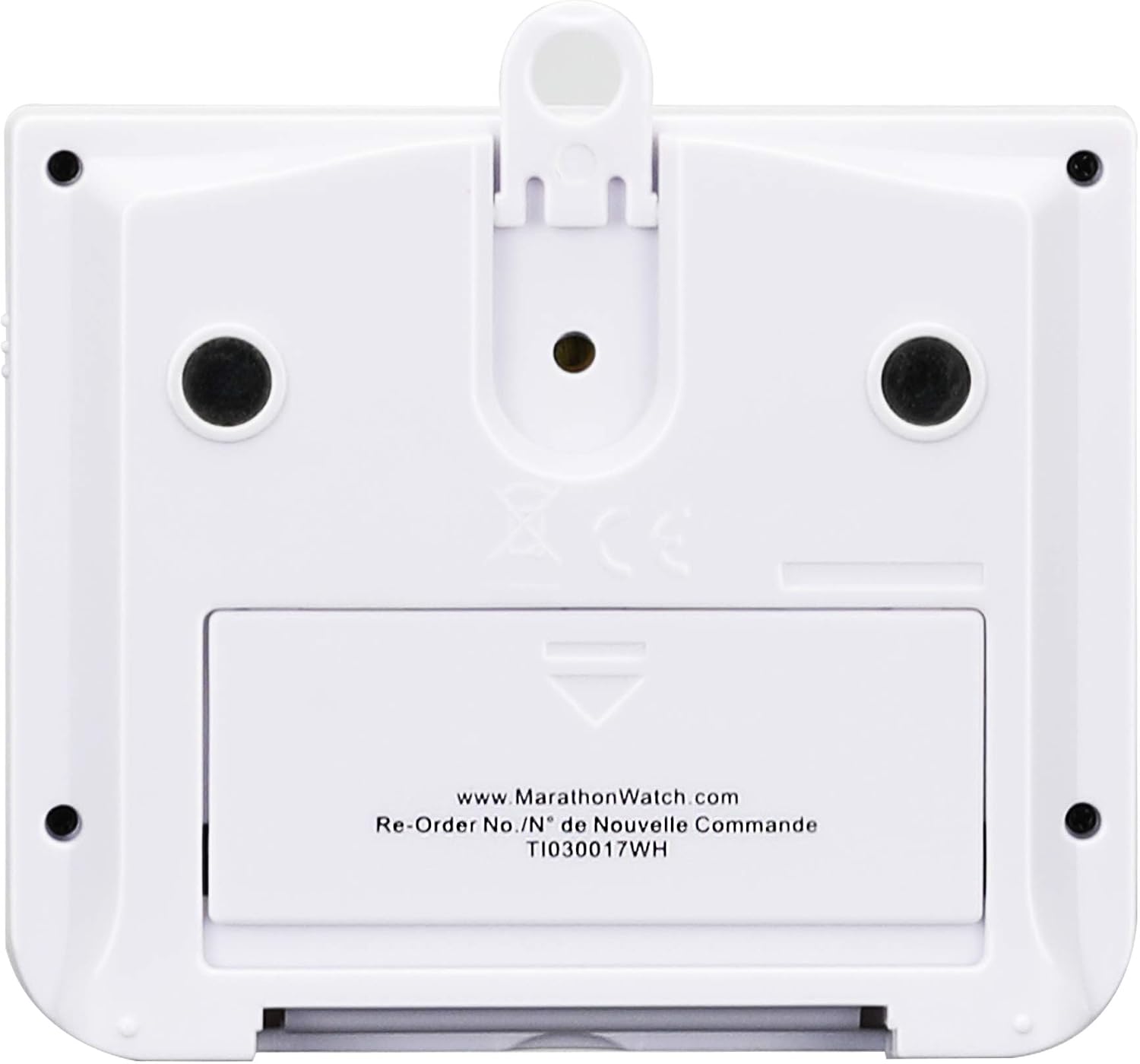 Marathon 100 Hour Dual Digital Timer, White - Large, Easy-to-Read LCD Display - Loud Ring Alarm - 2 AAA Batteries Included