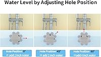 Vista 5 de Abalter Cubierta de Drenaje de Desbordamiento de Bañera - Cubierta de Baño de Silicona, Accesorios de Spa de Baño, Añade Pulgadas de Agua para un