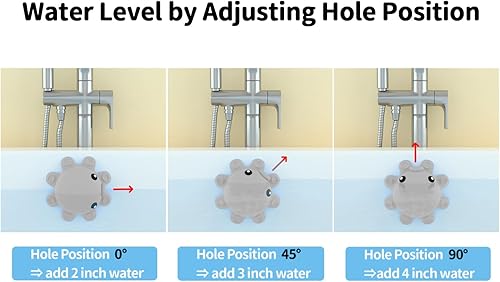 Miniatura 5 de Abalter Cubierta de drenaje de desbordamiento de bañera, cubierta de baño de silicona, accesorios de spa de baño, añade pulgadas de agua para un