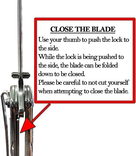 Miniatura 4 de Rtek Cuchillo plegable de anillo celta con mango de metal de 425 pulgadas con clip para cinturón hoja grabada diseñada cuchillo plegable tradicional