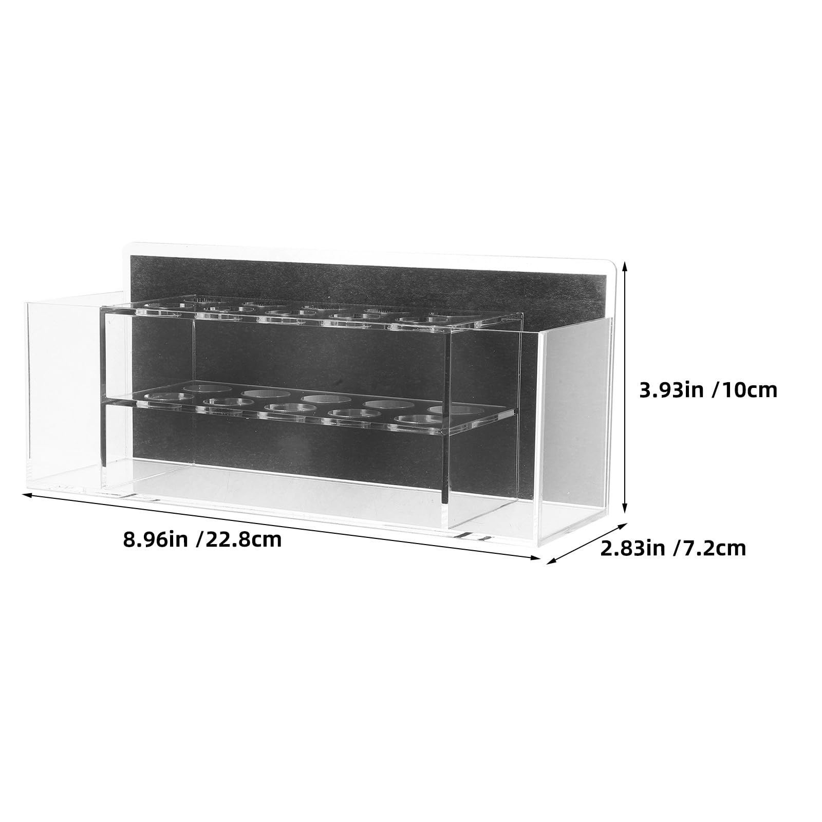 SHINEOFI 2 Pezzi Portapenne in Acrilico Trasparente Supporto Magnetico e Design a Strati per Organizzare Penne e Gessetti, per Scrivanie D'ufficio e Aule