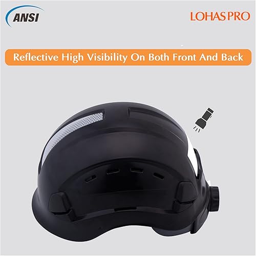 Miniatura 5 de LOHASPRO Hard Hats Construction Worker OSHA Hardhat ANSI Z89.1 Approved for Men Women Adult Vented Safety Helmet Arborist Rescue Climbing Tree Work
