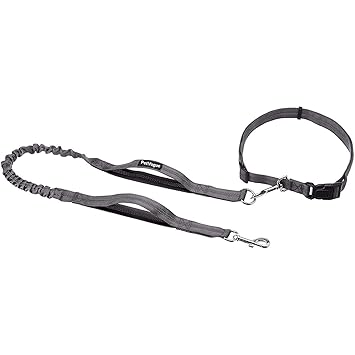 PetVogue Shockproof 4 FT Hands-Free Dog Leash for Medium and Large Dogs ? Waist Leash Rope with Reflective Stitches for Training, Walking, Jogging and Running Your Pet