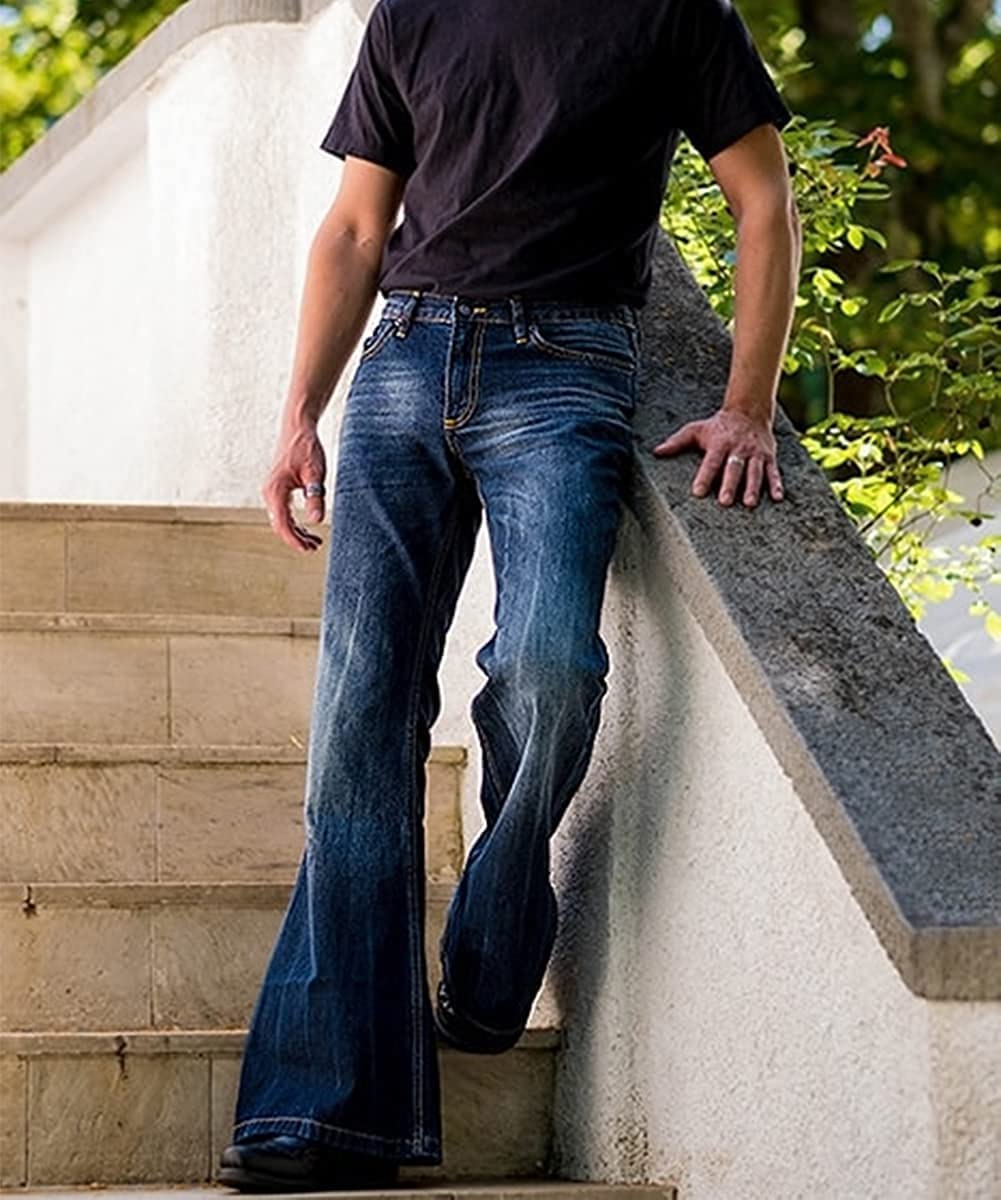 Amazon.co.jp: メンズリラックスストレッチベルボトムフィット