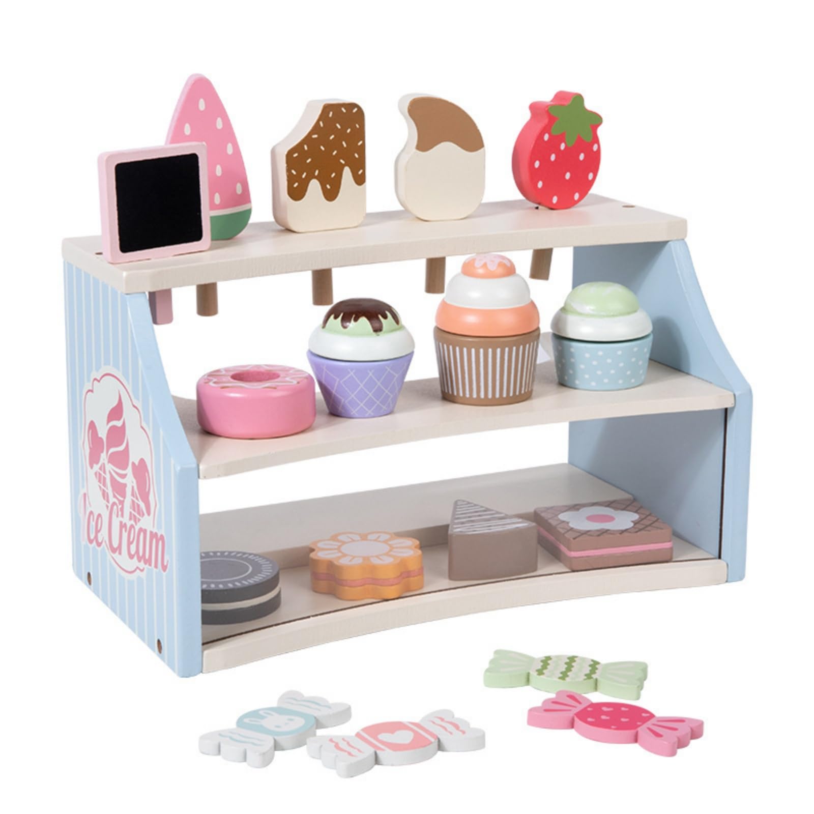 Espositore per Dolci Realistico Con Dolcetti Inclusi, Creativo, Alzatina per Dolci, Cameretta, Asilo , Bambini