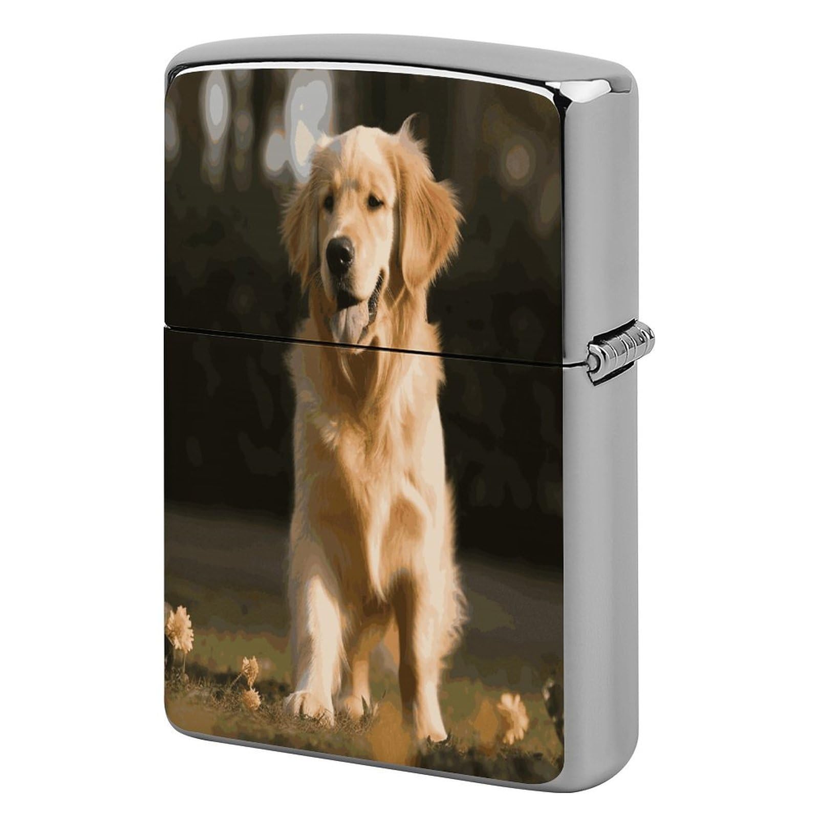 Fekiloot Style Golden Retriever Dog Lighter Case Cover Lighter Holder