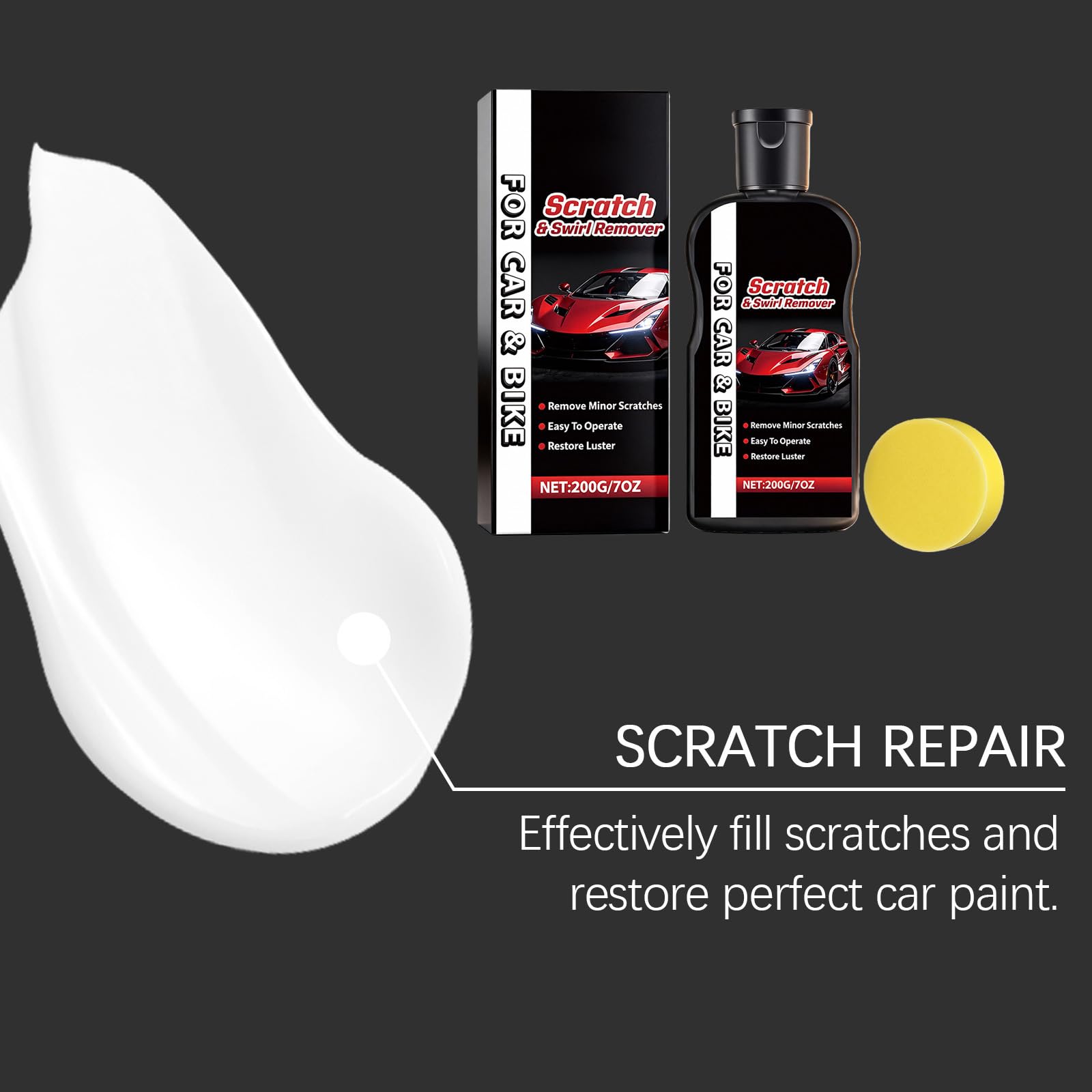 Kratzer Entferner Auto, Kratzerentfernung Scratch Remover Repair Autolack-Kratzer-Reparaturmittel zur manuellen Beseitigung von lokalen für Lackpflege Detailing Kratzerreparatur Autoreinigung (5Pcs)