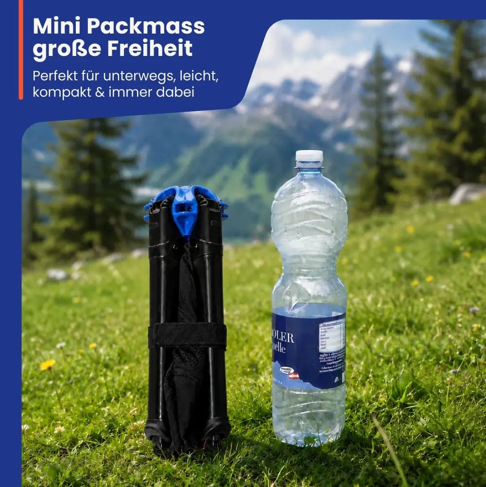 outwild campingstuhl, 1/2/3er Pack Faltbar 150kg | 1.7kg ultraleicht,QuickClick-System,150kg Belastbarkeit,für Single Partner Familie Camping