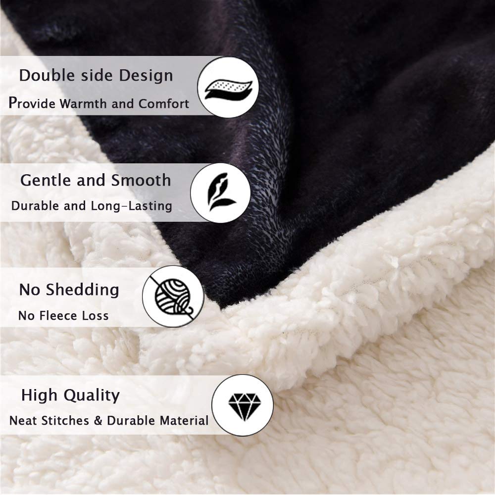 Mateju Coperta In Pile Sherpa Con Pinguini 3D - 100x150cm - Morbida E Calda Per Divano E Letto