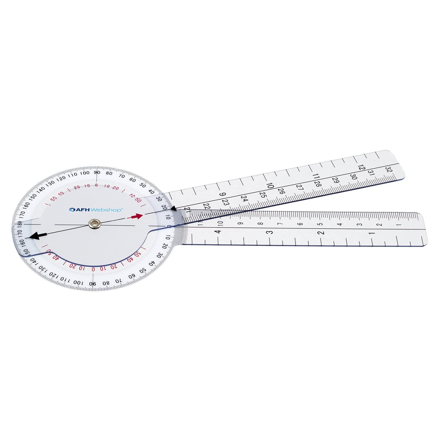 Produktbild von AFH 6er-Set Winkelmesser Aus Kunststoff – Goniometer In 6 Größen Für Präzise Messungen
