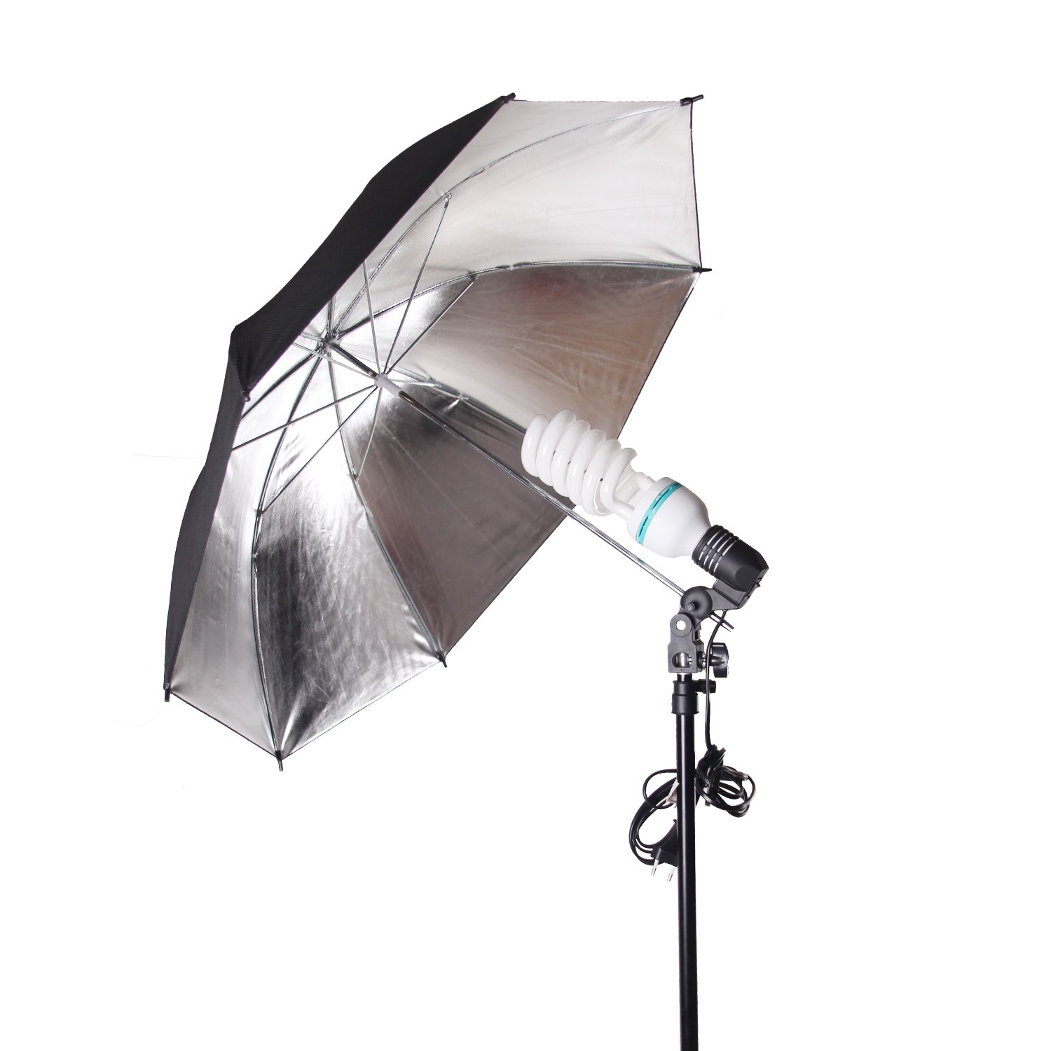 33"/84cm Paraguas de Iluminación Reflectante, Paraguas Estudio de Iluminación Negro Paraguas (2 Unidades)