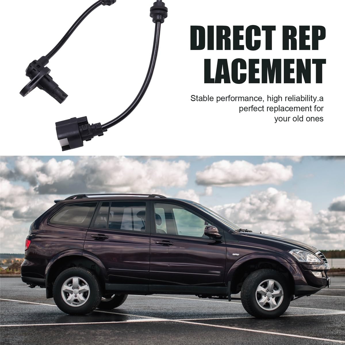 Sensor Velocidad Rueda Sensor De Velocidad De Rueda Delantera ABS 4892009100 para SsangYong para Rexton para Kyron ABS Sensor Velocidad Rueda