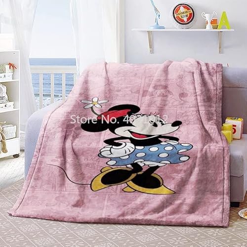 asxcaq Mickey Minnie Mouse Decke Cartoon weiche Flanell dicke Decken Überwürfe Bettlaken auf Bett Kinderbett Baby Mädchen Jungen Kinder Geschenk Cover