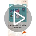Image of TOM & BELL Kids 350ml Thermos Sipper Bottle for Kids | Toddlers Bottle|Stainless Steel Hot & Cold Water Bottle | Double Walled Vacuum Flask| Rust Resistant| Leakproof. (Pink350)