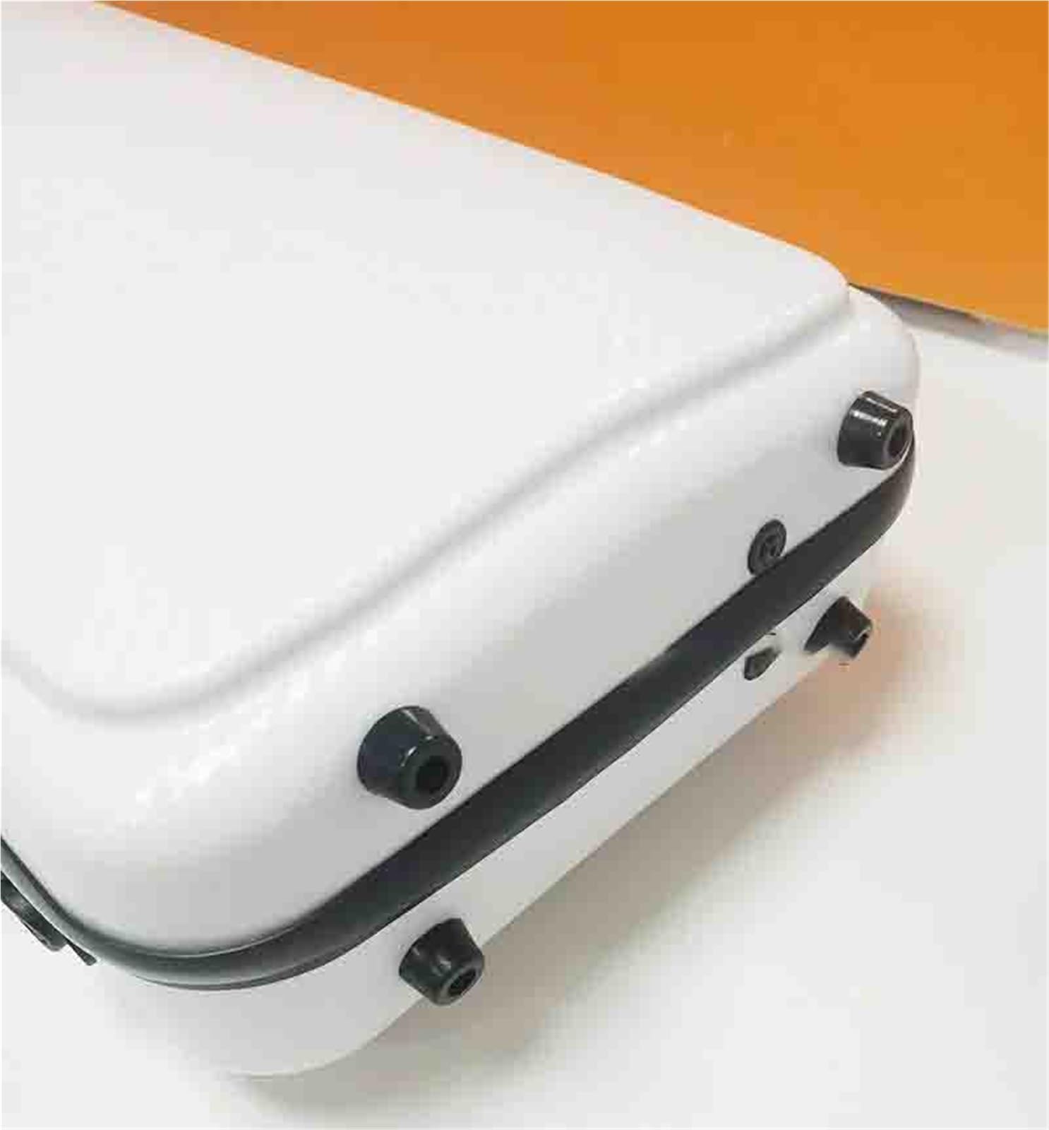Accesorios Profesionales Violin Estuche Para Violín Cuadrado De Fibra De Carbono De 4/4 Pulgadas Extraíble Ligero Con Cerradura De Combinación Doble(White twill)