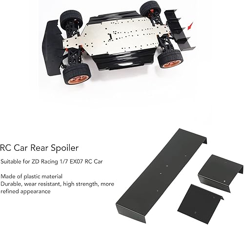 Miniatura 2 de Alerón trasero de ala trasera de coche a control remoto, escala 17, alerón trasero de plástico, accesorios de repuesto para camión EX07