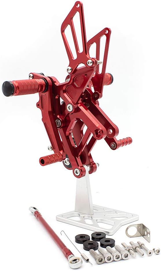 CNC CBR125R 11-17 Motorcycle Adjustable Rearsets Foot Pegs Rear Set Footpeg Brake Shift Pedal Compatible with CBR150R CBR125R 2011 2012 2013 2014 2015 2016 2017 Black